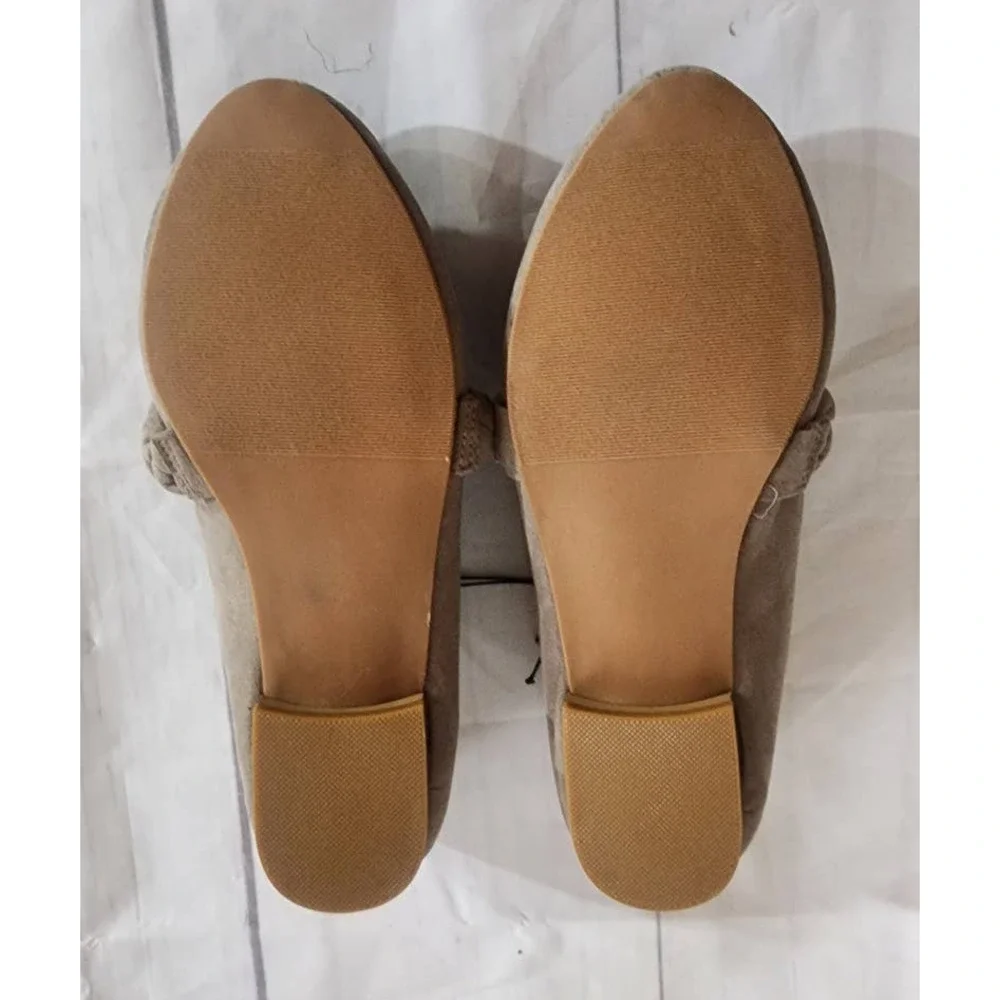 NWOT Torrid Taupe Flat Closed Toe Twist Braid Comfortable Loafer Size: 7.5W - Picture 5 of 5